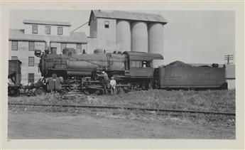 (TRAINS--PENNSYLVANIA RAILROAD) A binder assembled by the artist Lewis Smith with approximately 280 snapshots of steam locomotives.